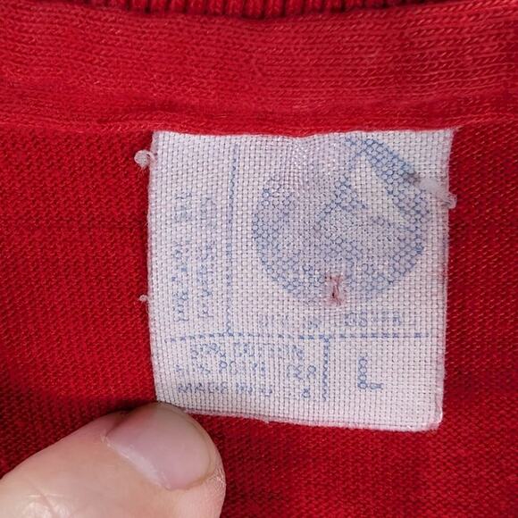 Vintage Razorback shirt Mens Large Red 3 button Polo Preppy Career Golf READ - Picture 7 of 10